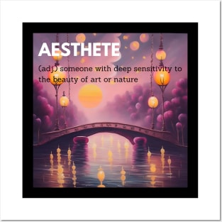 aesthete sensitivity beauty nature definition sticker Posters and Art